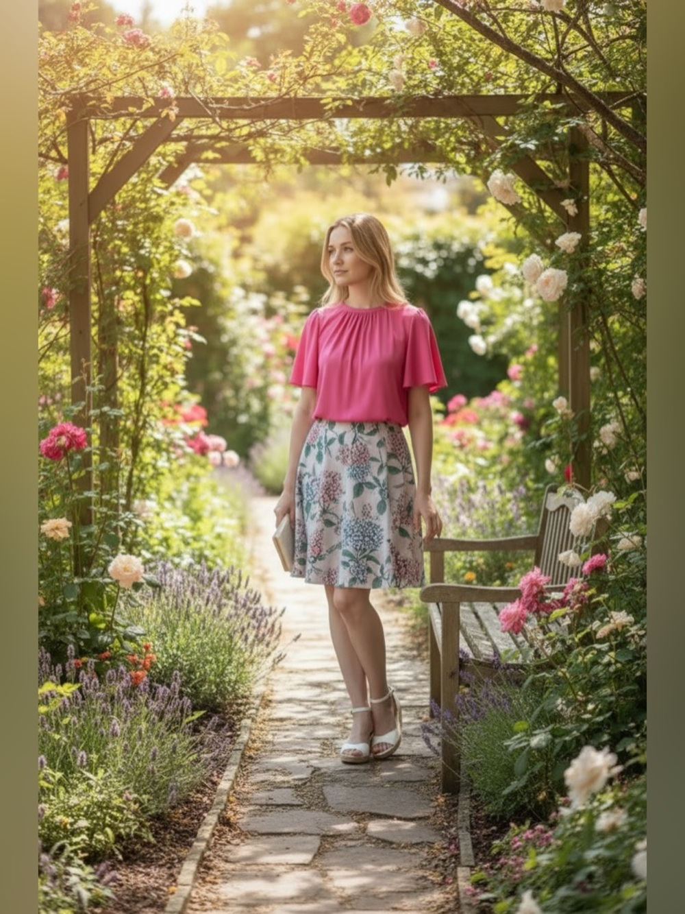 Boden Pink Pleated Top with Flutter Sleeves - Picture 4 of 11